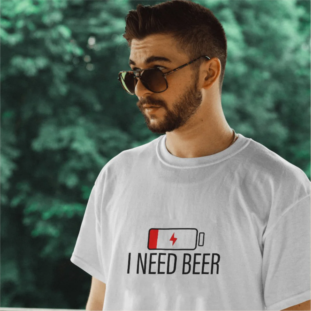 I Need Beer T-Shirt Design 100% Cotton - PIY GHANA